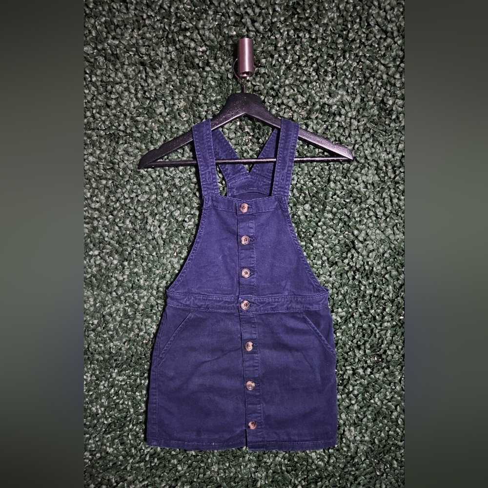 Navy Blue Button-Front Girls School Jumper